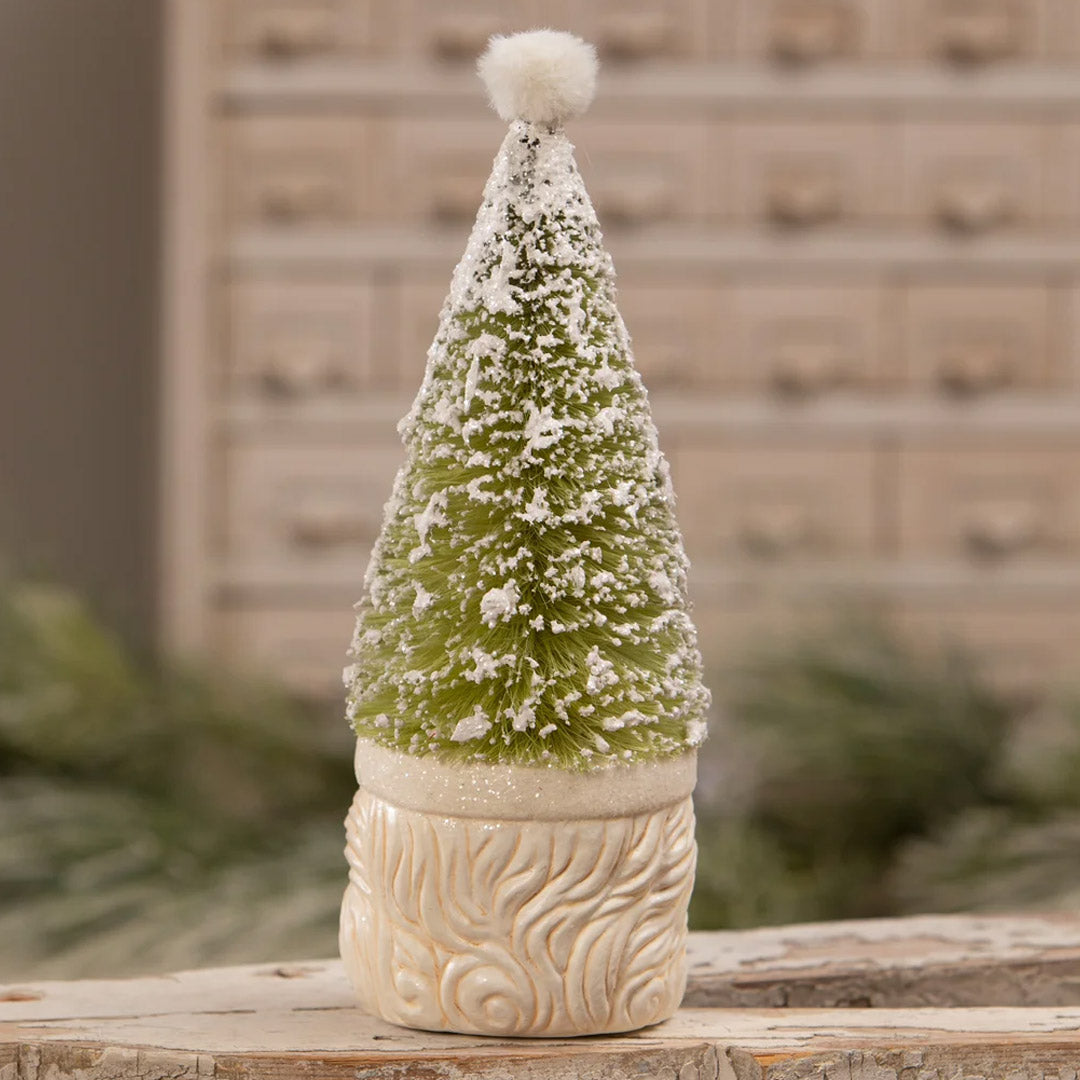 Bethany Lowe Tree Santa Pastel Green back