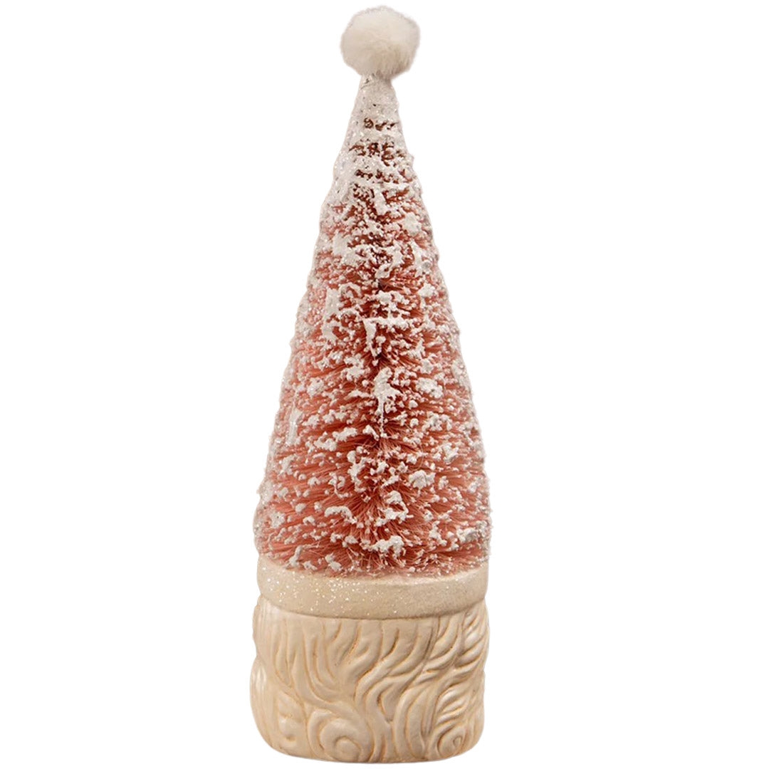 Bethany Lowe Tree Santa Pastel Pink back white