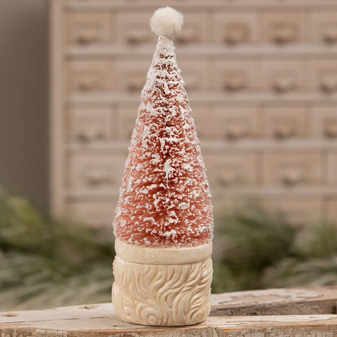 Bethany Lowe Tree Santa Pastel Pink back