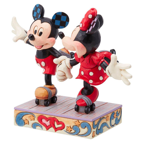 Jim Shore Mickey & Minnie Roller Skating 5.5" side