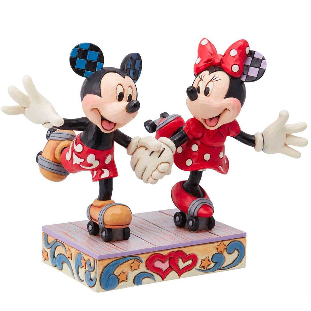 Jim Shore Mickey & Minnie Roller Skating 5.5" side