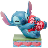 Jim Shore Stitch Hugging Heart 5" front