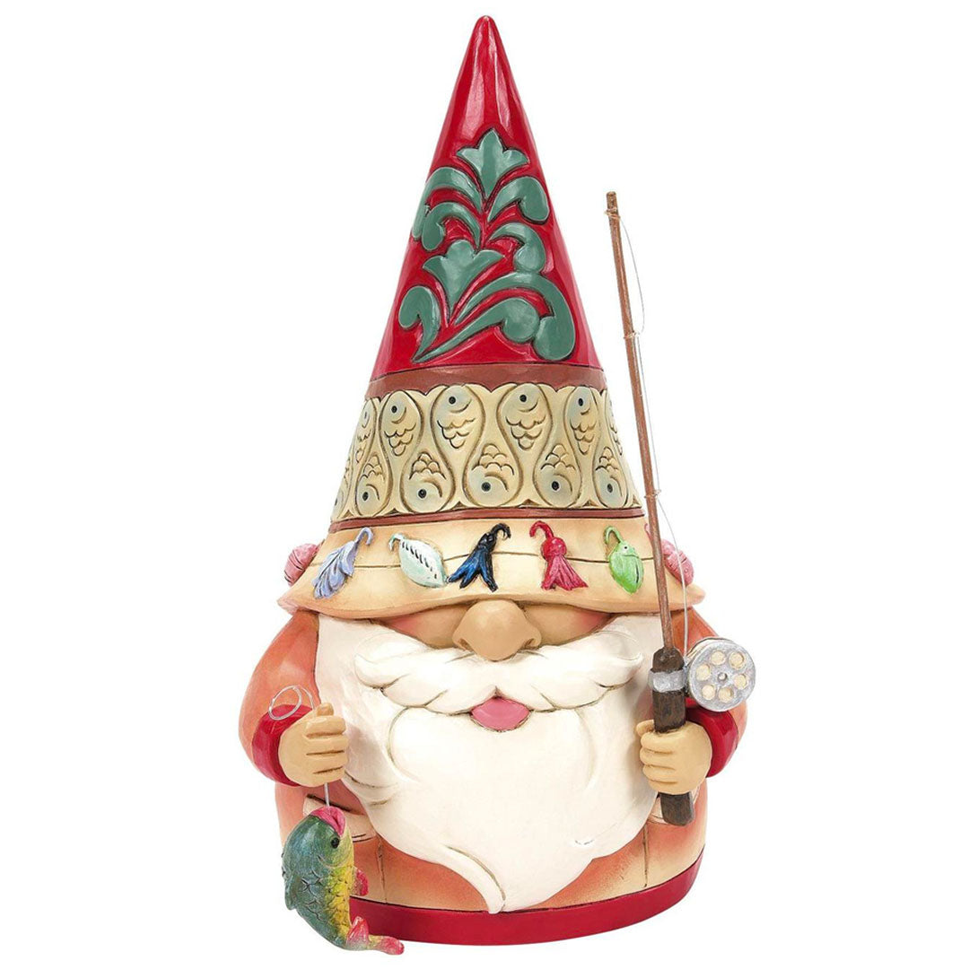 Jim Shore Fishing Gnome Figurine 6.75" front