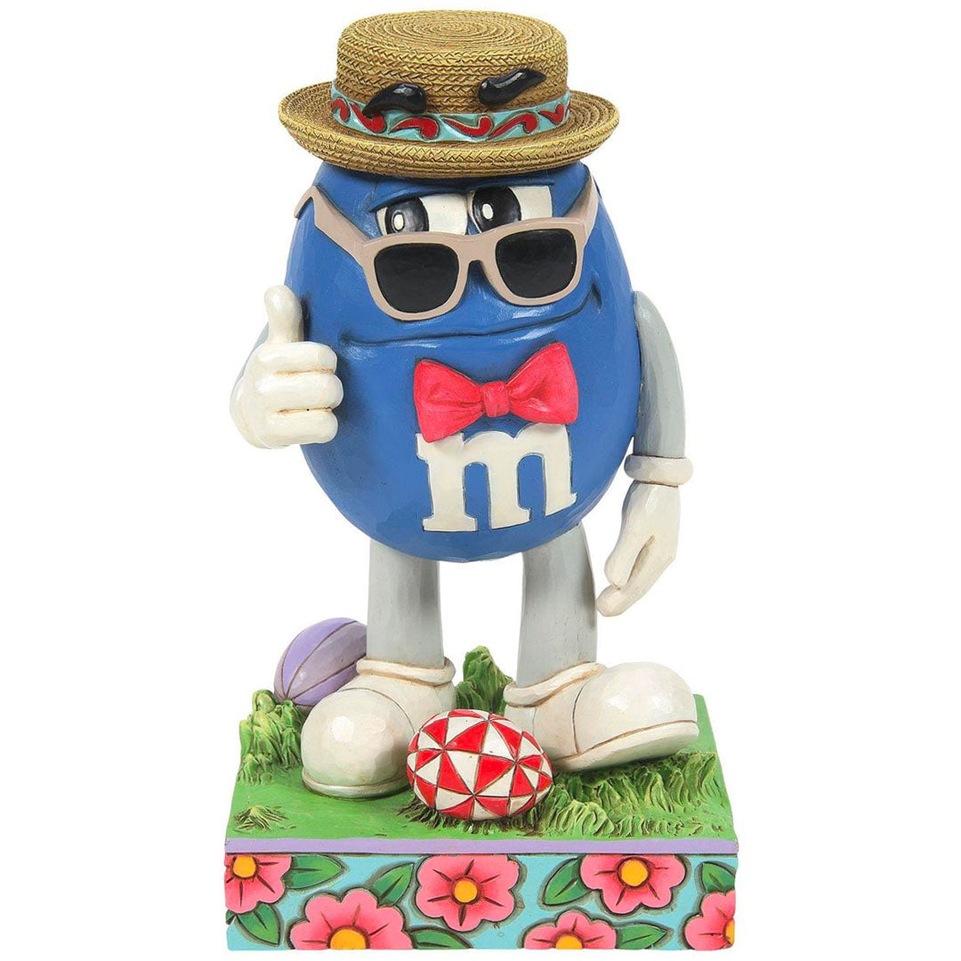 Jim Shore M&M'S Blue Character with Bowtie 6.3" front