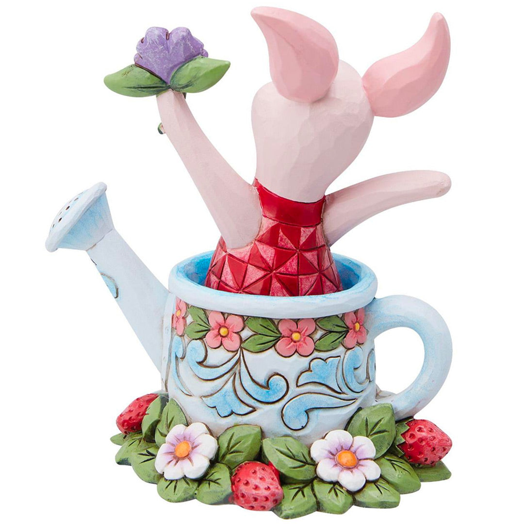 Jim Shore Piglet in Watering Can 4.5" back