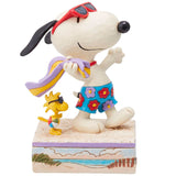 Jim Shore Snoopy & Woodstock at Beach 5.125" front