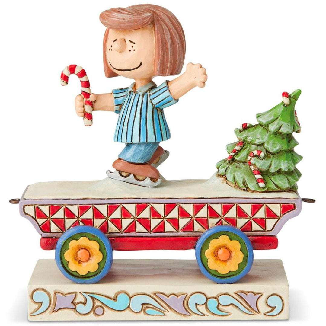 Jim Shore Peppermint Patty Train Car front