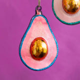 Glitterville Absolutely Avocado Ornament Coral navy