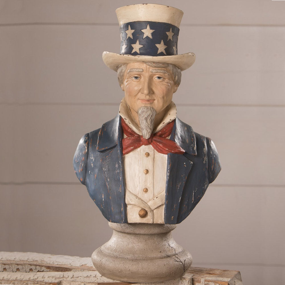 Americana 2024 Decor,4th July Uncle Sam Bust-19''H