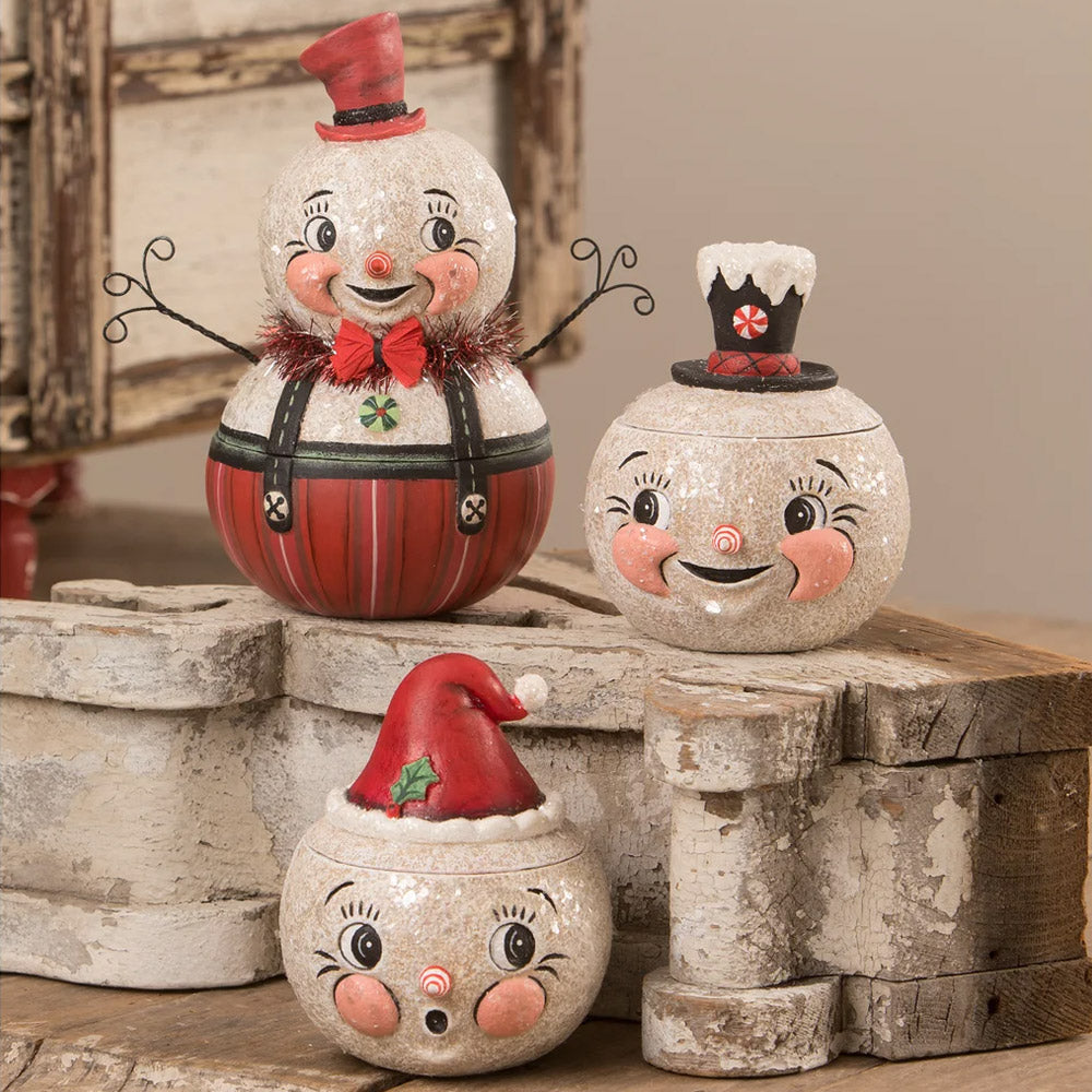 Johanna Parker Carnival Cottage Snowman 2024 canister